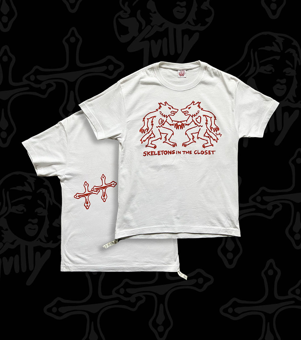 SKELETONS IN THE CLOSET - WHITE T-SHIRT